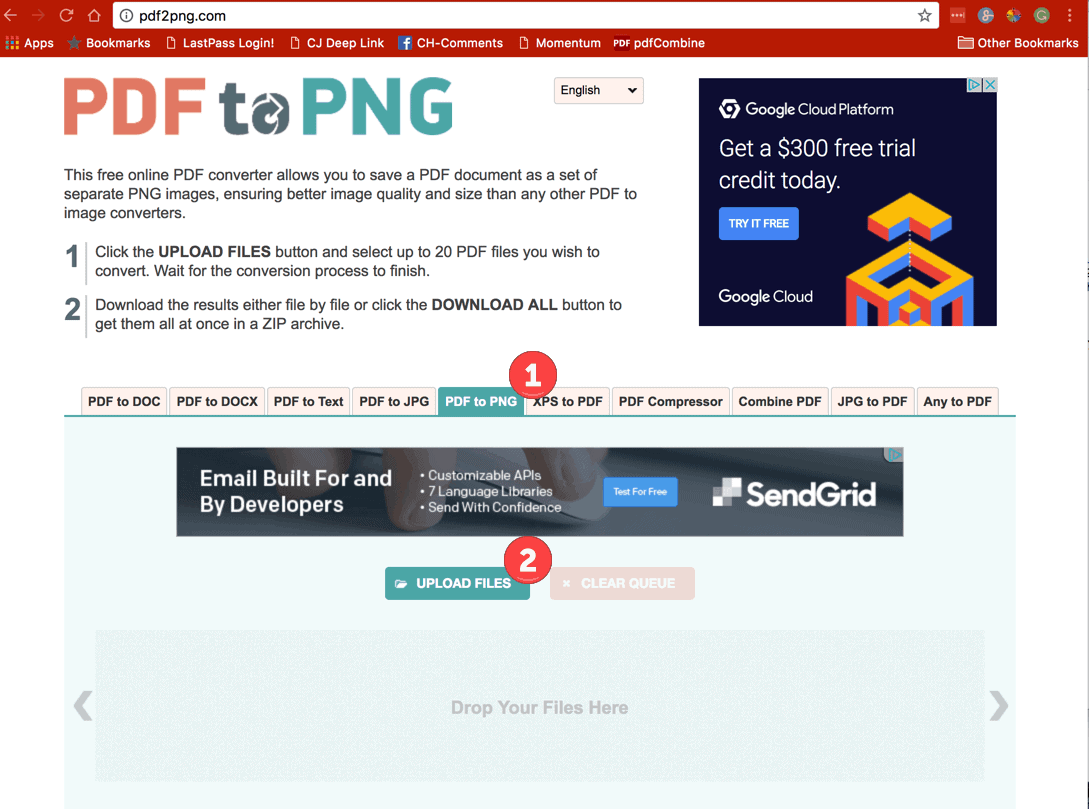Pdf to PNG step 1 and 2
