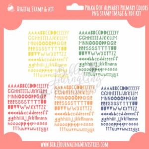 Polka Dot Alphabet Primary Colors
