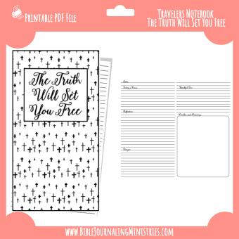 The Truth Will Set You Free Traveler's Notebook Insert - Bible Journaling  Ministries