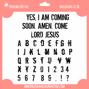 Word & Font Stickers - Revelations 22:20