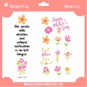 Proverbs 31 - Mother's Day Digital Bible Journaling Kit