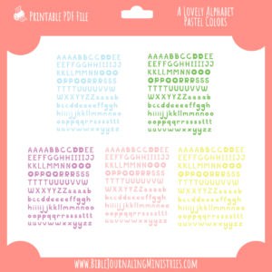 a lovely alphabet pastel stickers