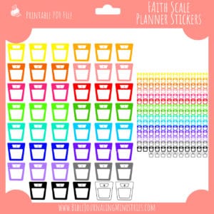 Faith Scale Planner Stickers