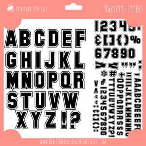 Varsity Letter Basics - Black