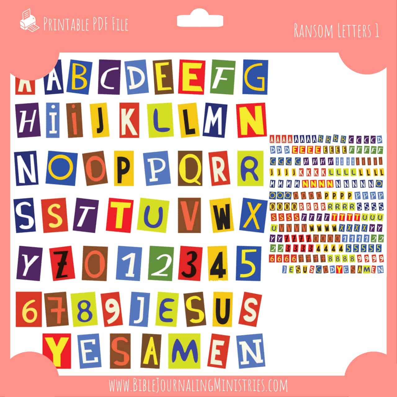 Ransom Letters Planner Stickers
