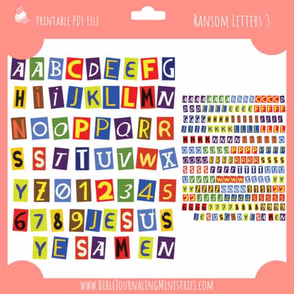 Ransom Letters 3 Planner Stickers