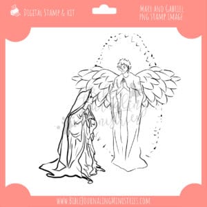 Mary and Gabriel Digital Stamp