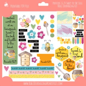 Proverbs 16:24 - Sweet to the Soul Bible Journaling Kit