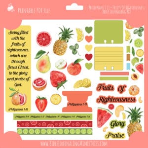 Philippians 1:11 - Fruits Of Righteousness Bible Journaling Kit